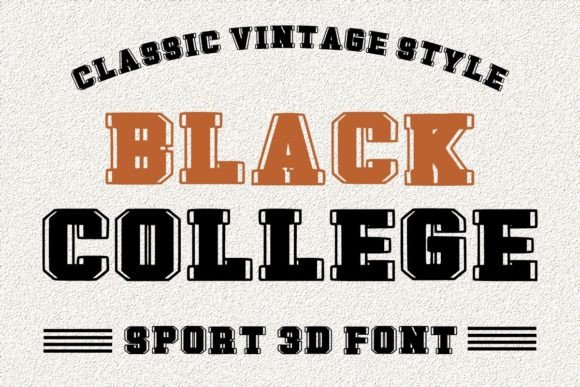Black College: A Vintage Display Font That Elevates Web Design