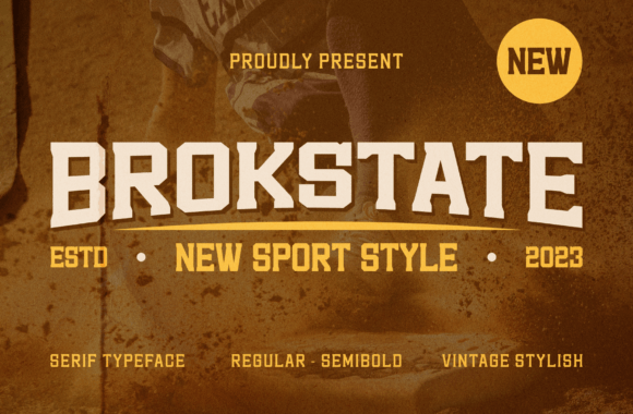 Brokstate: A Bold Display Font for Dynamic Editorial Design