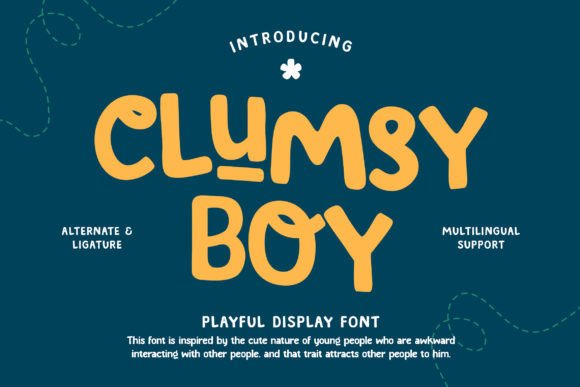 Clumsy Boy: A Playful Display Font for Lively Editorial Design