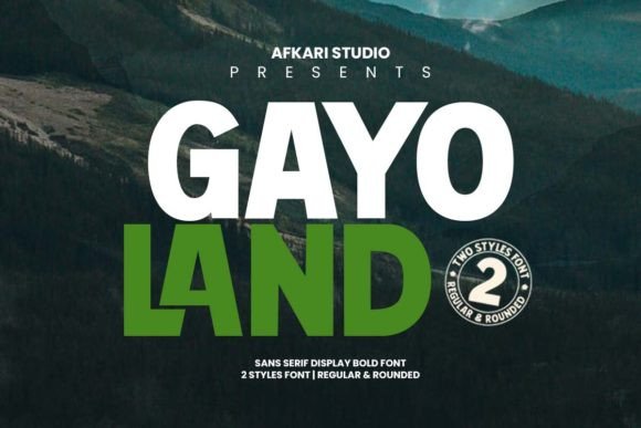 Gayo Land Font: A Bold Display Typeface for Web Designers
