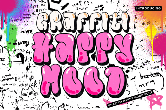Graffiti Happy Mood: A Bold, Handwritten Typeface for Playful Brand Identities
