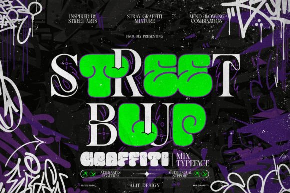 Street Blup: A Bold Display Font for Crafters and Product Makers