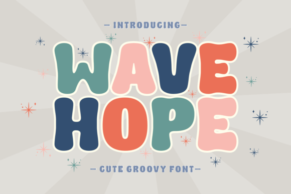 Wave Hope: A Playful Display Font for Joyful Editorial Designs